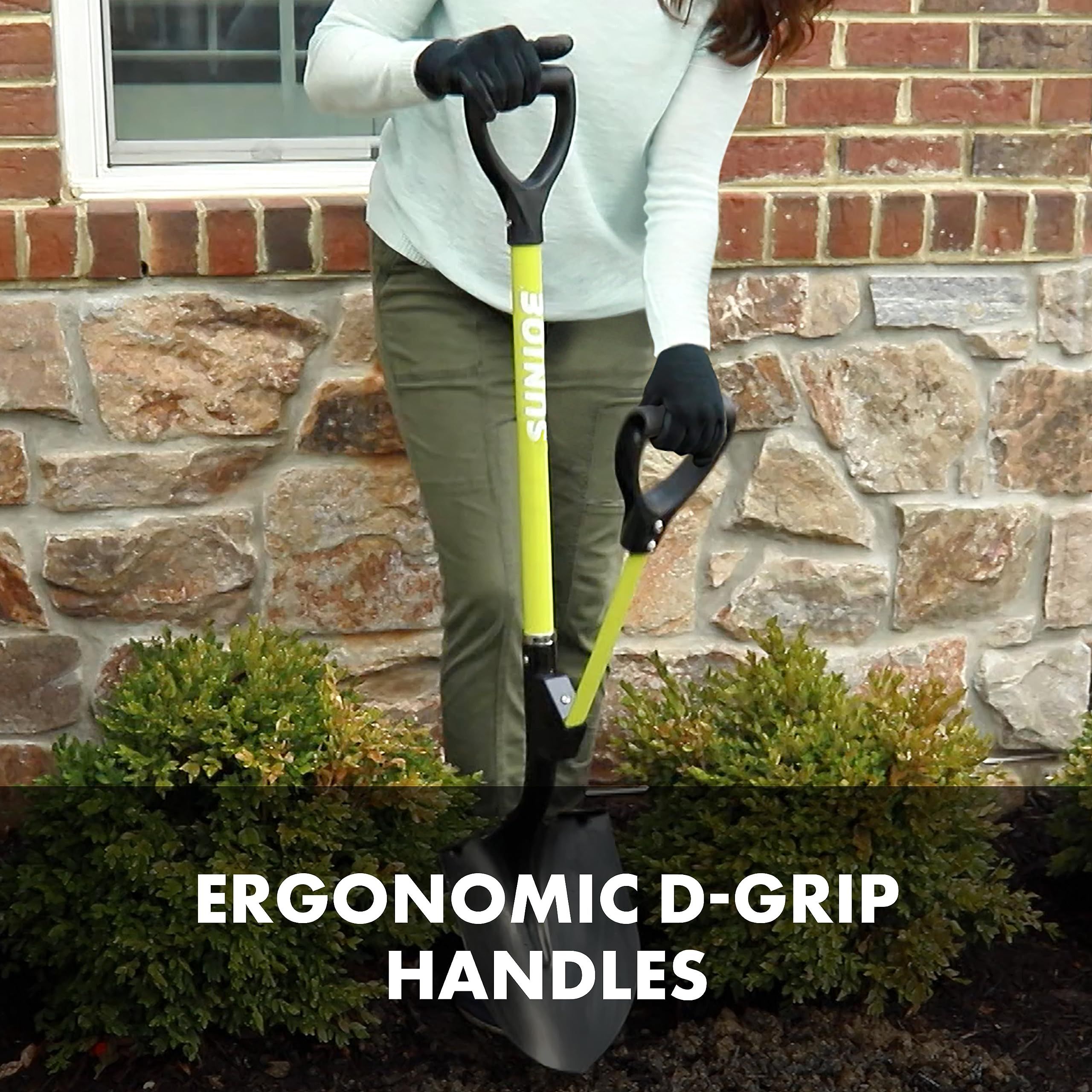 Lightweight sustainable garden shovel design that reduces back strain