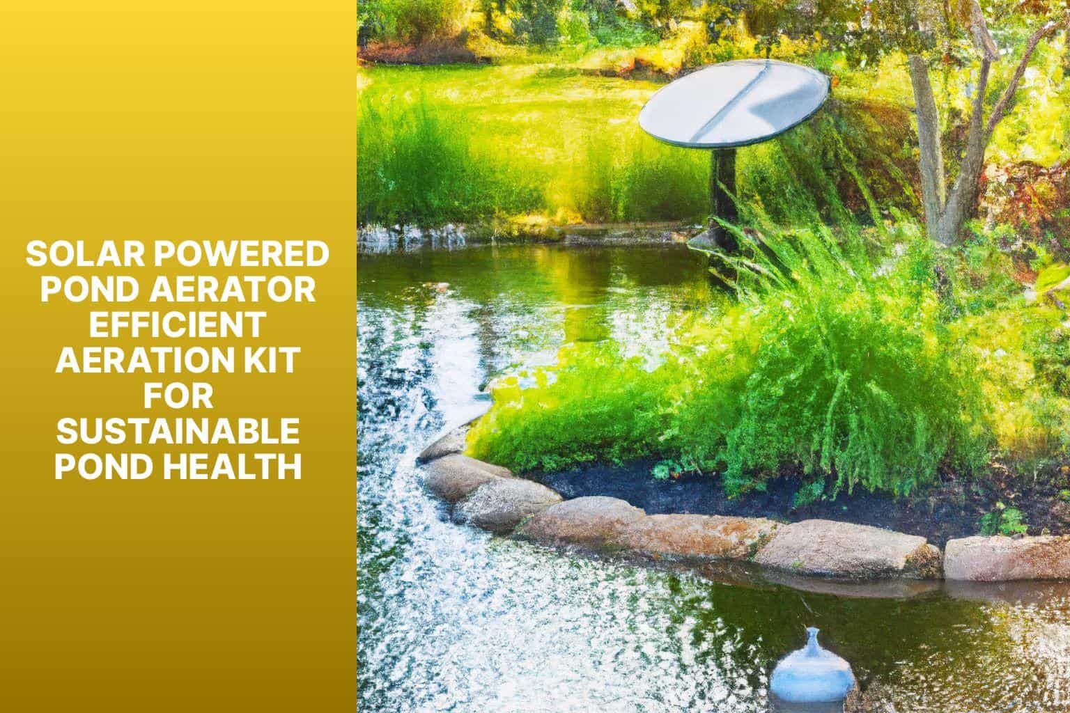 Solar Powered Pond Aerator - Efficient Aeration Kit For Sustainable ... with regard to Solar Powered Garden Aerator