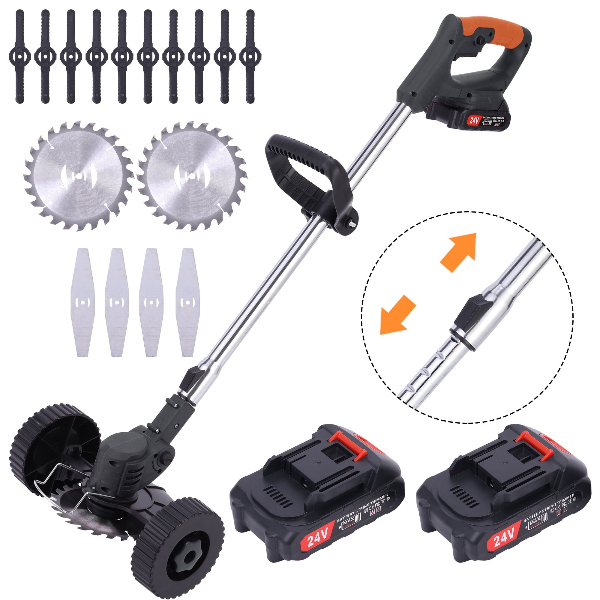 Walmart Electric Lawn Edger, Cordless 3-In-1 Weed Wacker With 3 Blades ... with Cordless Eco Garden Edger