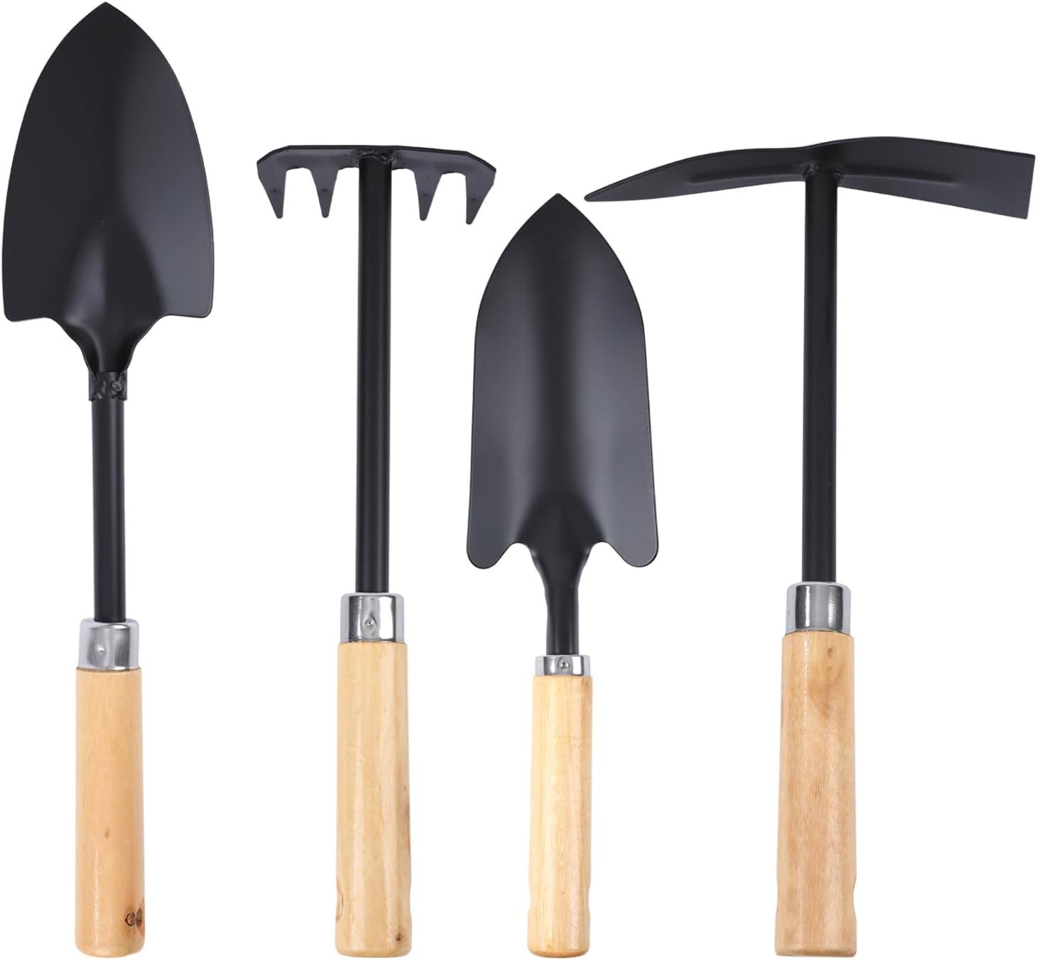 Amazon.com : Jiecheng 4-Piece Wooden Handle Gardening Tool Set– Sturdy ... throughout Wooden Handled Gardening Tools