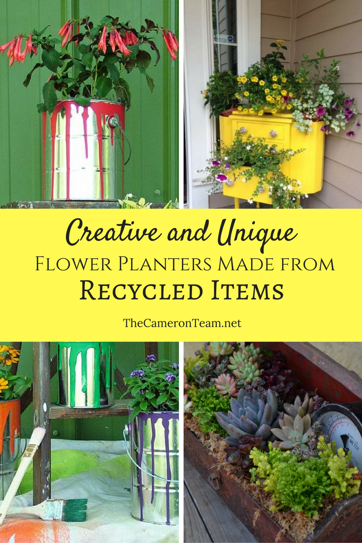 Creative And Unique Flower Planters Made From Recycled Items - The ... within Eco-Friendly Planters Recycled