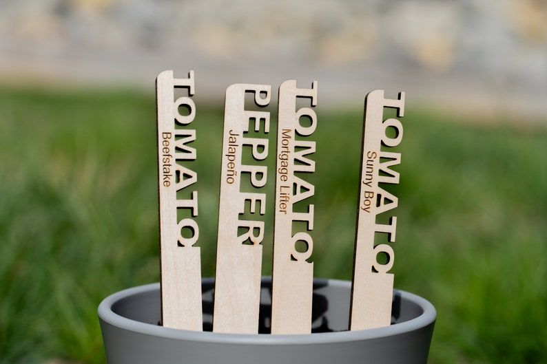 Custom Engraving Eco Friendly Plant Stakes Garden Markers With Spring ... with regard to Simple Ways to Make Your Garden More Eco-Friendly with Compostable Plant Markers