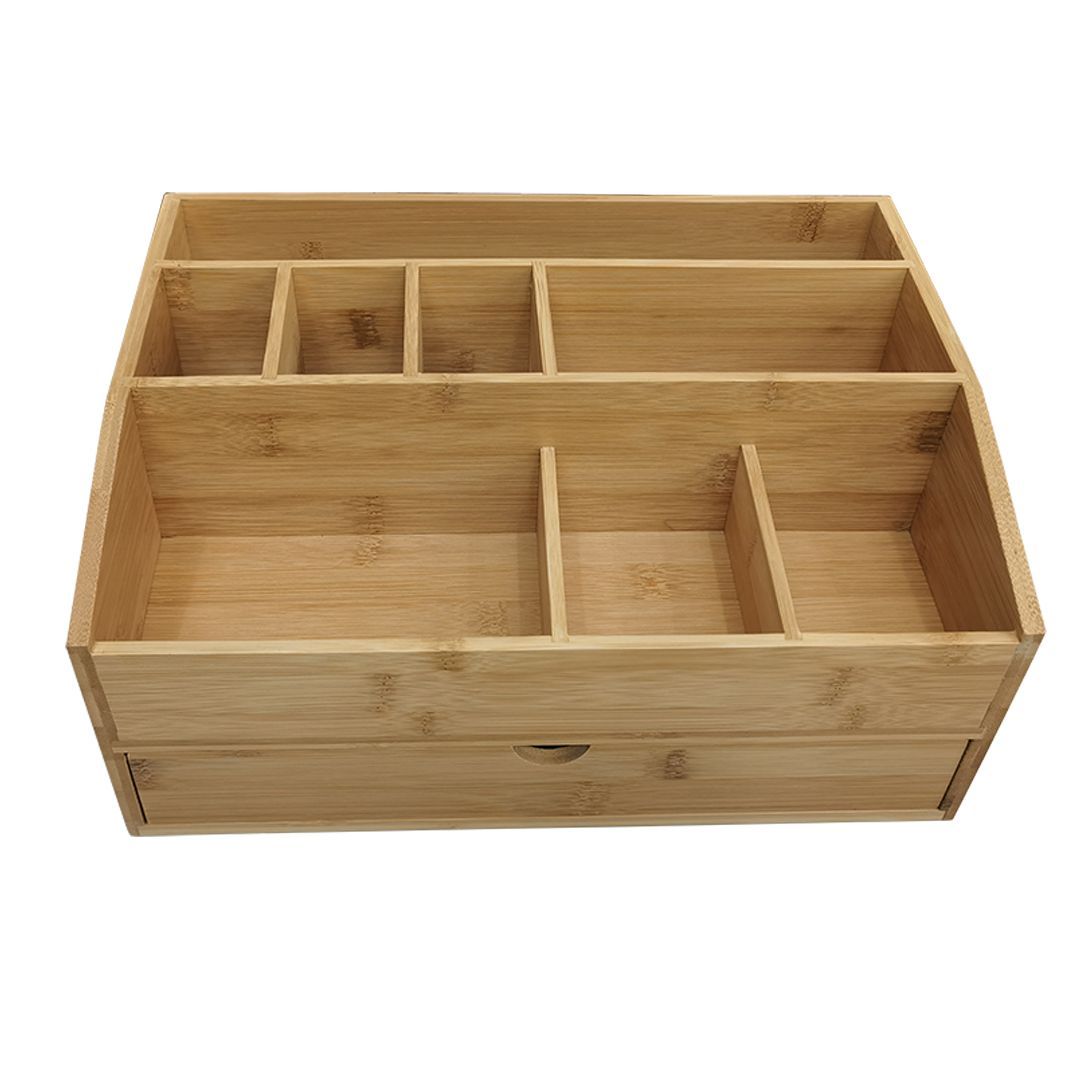 Eco-Friendly Bamboo Desk Organizer With Drawer - Bamboo Storage Box And ... with Organizing Your Garden the Eco-Friendly Way with Bamboo Storage