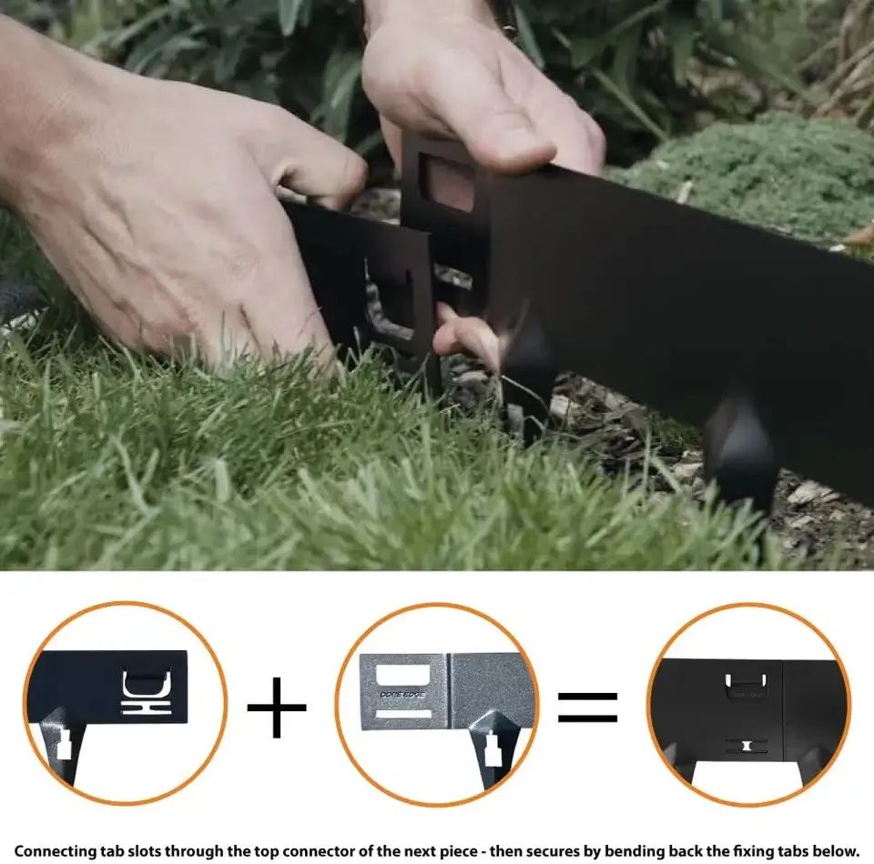 Eco Friendly Garden Edging - Durable Steel Landscape Kit for Eco-Friendly Lawn Edging Tools