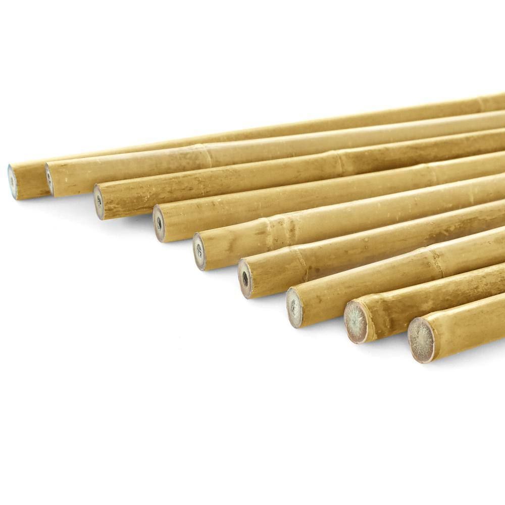 Ecostake 5 Ft. Natural Bamboo Garden Plant Stakes For Climbing Support ... inside Natural bamboo stakes vs plastic alternatives for plant support