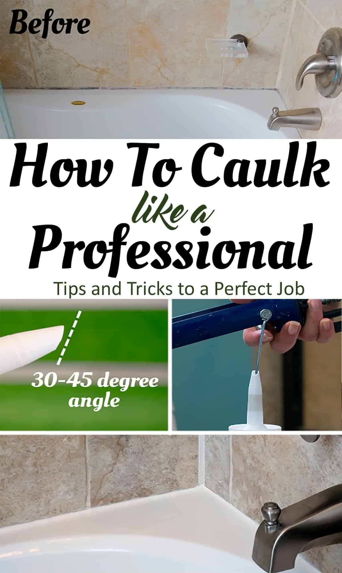 How To Caulk A Bathtub (Perfect Lines) • Craving Some Creativity intended for How To Remove Old Caulk Around Sink