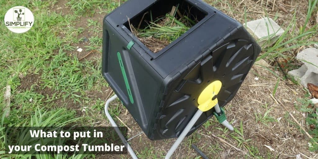 How To Compost In A Tumbler - Simplify Gardening throughout Compost Tumbler Sustainable Starter