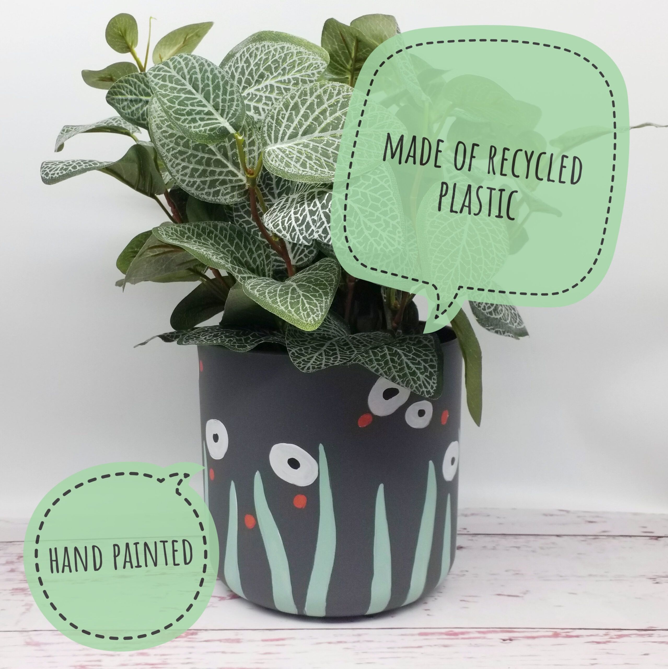 Large Planters Eco Friendly Plant Pots Hand Painted Made Of - Etsy with Designing Eco-Friendly Plant Displays with Recycled Plastic Caddies