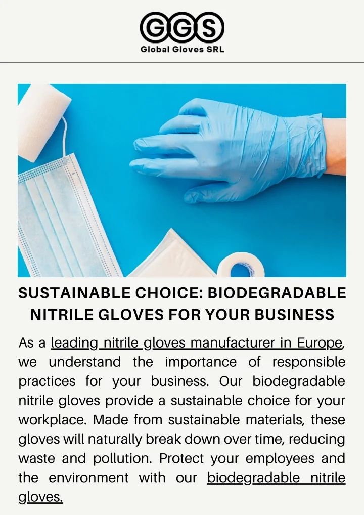 Ppt - Sustainable Choice: Biodegradable Nitrile Gloves For Your ... pertaining to Nitrile Coated Sustainable Gloves