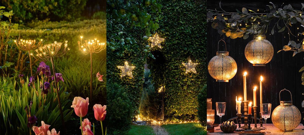 Solar Garden Lighting Ideas: 18 Pretty, Energy-Saving Ideas | Homes And ... throughout The science behind solar powered garden illumination and energy efficiency tips
