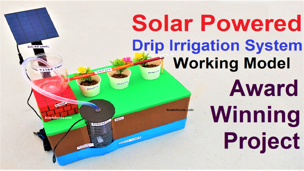 Solar Powered Drip Irrigation System Working Model Using Solar Panel ... in Solar Drip Irrigation Valve