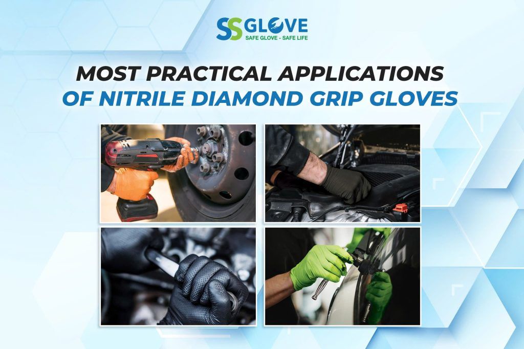 Top 4 Most Practical Applications Of Nitrile Diamond Grip Gloves - S&amp;S ... inside Nitrile Coated Sustainable Gloves