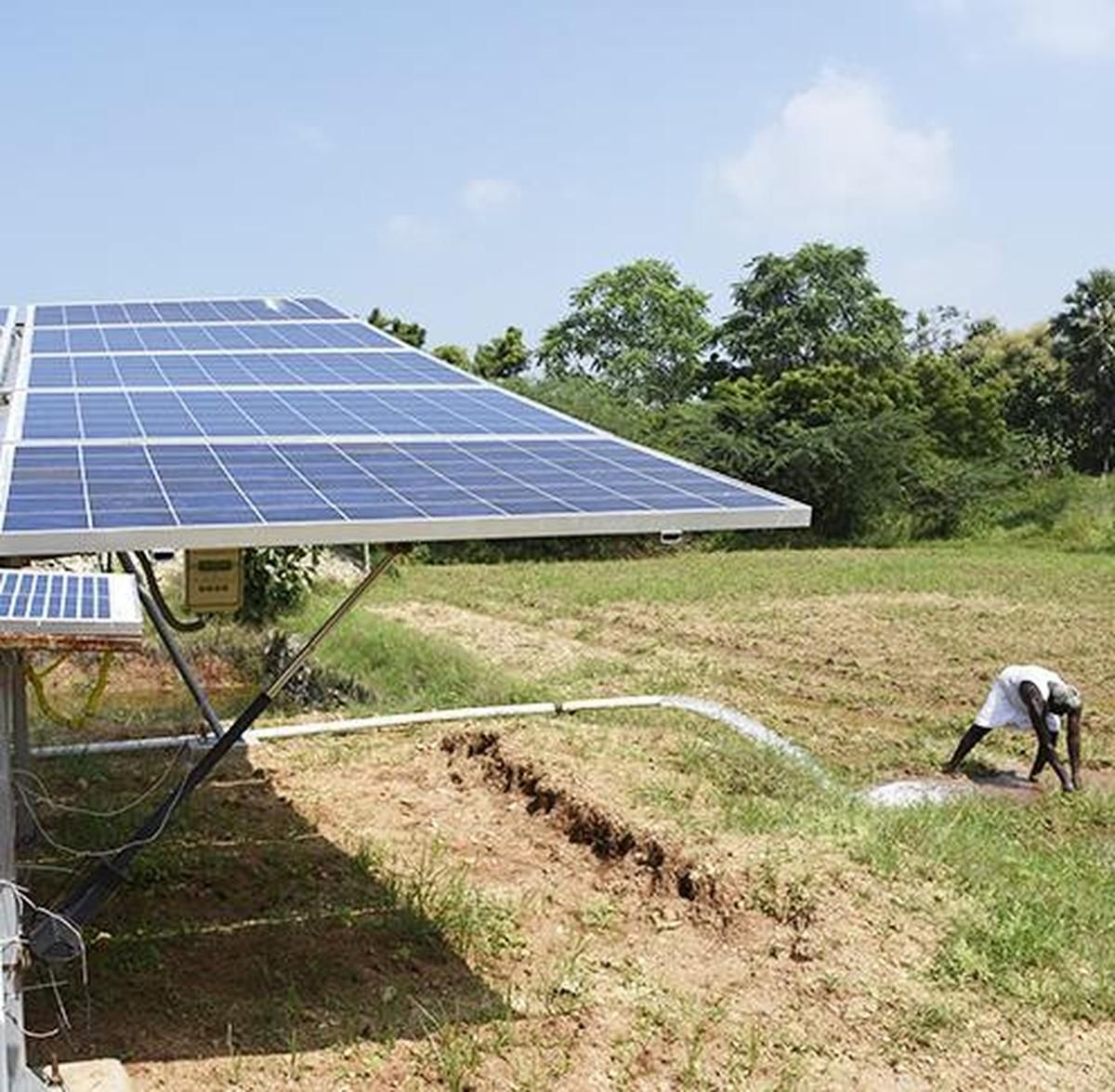 Towards Solar-Powered Agriculture - The Hindu with Breaking down the technology behind solar charged garden cultivator systems