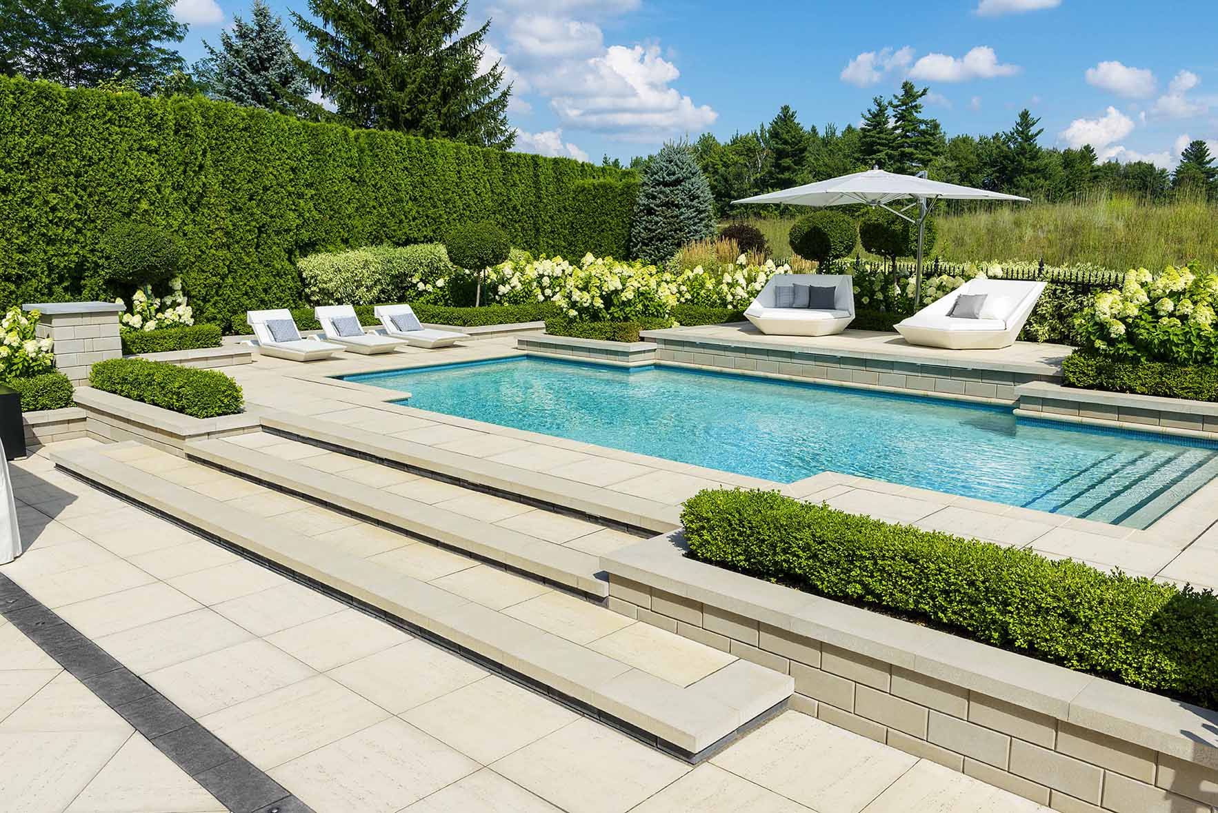 11 Inground Pool Landscaping Ideas intended for English Garden With Pool