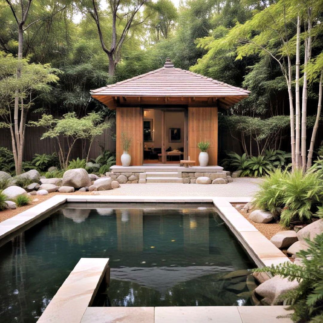40 Pool House Ideas And Designs That Will Make A Splash pertaining to Balancing tranquility and functionality in zen garden with pool installations